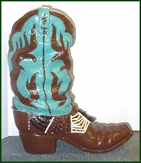 Brown & teal PRIDE boot