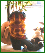 Painted cement cowboy boot made by PRIDE